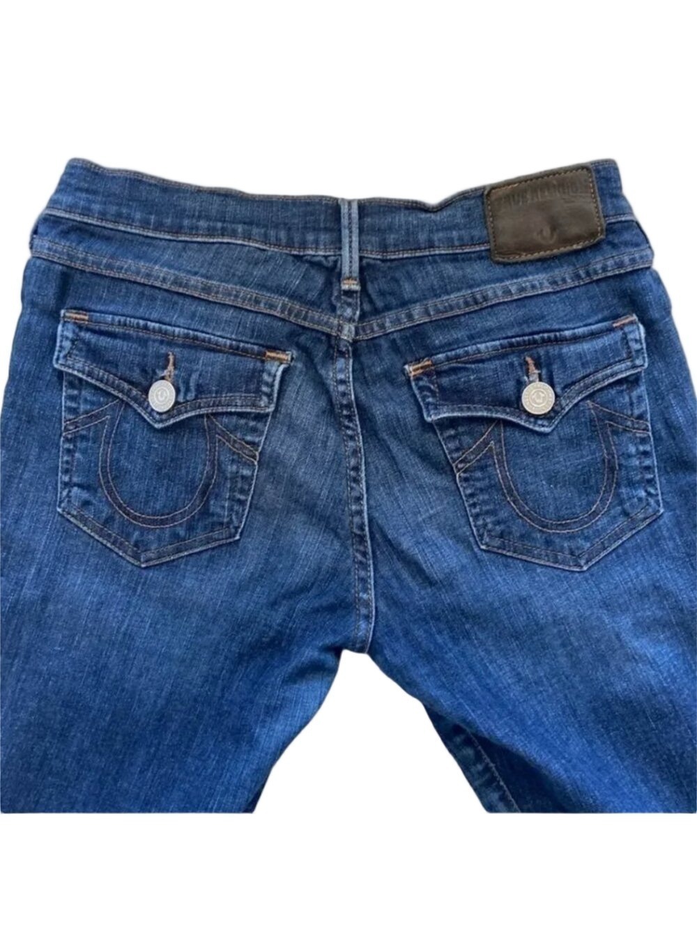True Religion Cora Mid Rise Dark Wash Straight Leg Women's Jeans Size 28